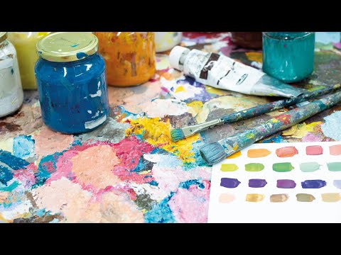 Farben mischen - 7 Tipps - Strahlende Acrylfarben mischen und tolle Bilder malen.