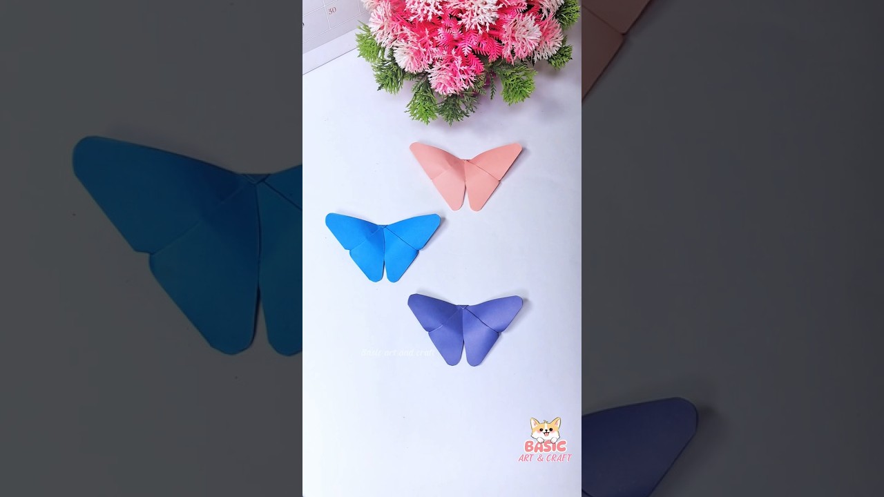How to make Origami paper butterflies | Easy craft | DIY crafts #paperbutterfly #origamibutterfly