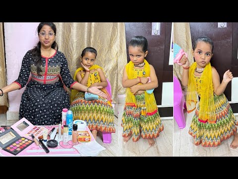 Darshika Ne karwaya Mamma Ke parlour par makeup💄😂||@Darshikaandmamma @Darshikaandmammadailyfun 