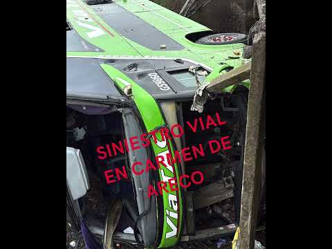 SINIESTRO VIAL EN CARMEN DE ARECO