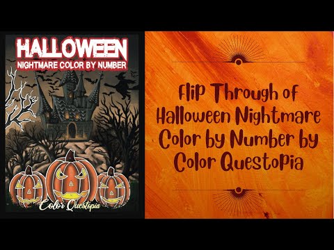 Flip Through of Halloween Nightmare Color by Number by Color Questopia - YouTube
