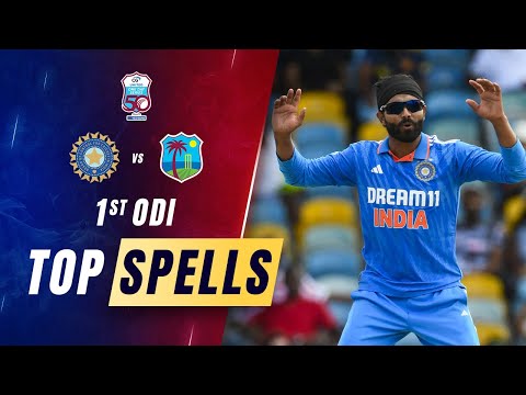 Ravindra Jadeja's outstanding 3-wicket haul | 1st ODI Highlights | India vs West Indies