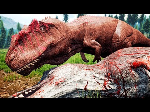 Giganotosaurus Society (RED GIGA)! TYRANNOSAURUS REX ISLAND | The Isle | (PT/BR)
