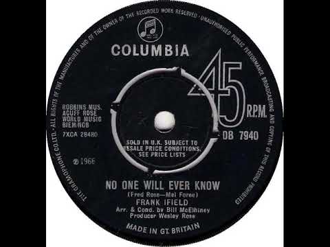 UK New Entry 1966 (189) Frank Ifield - No One Will Ever Know