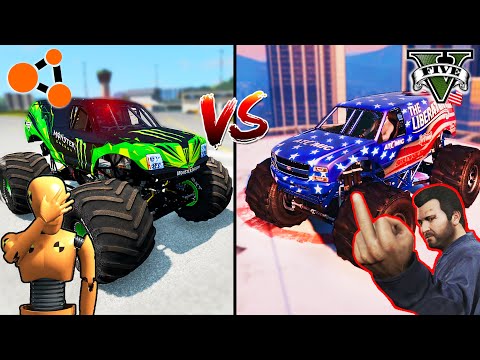 BeamNG Drive MONSTER TRUCK VS GTA 5 MONSTER TRUCK - WHICH IS BEST?