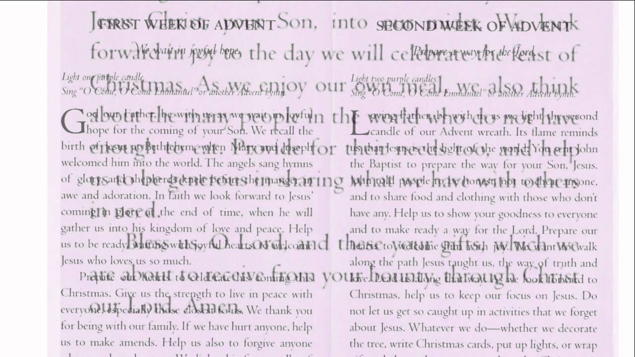 Advent Wreath Prayers Pamphlet