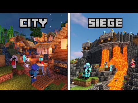 300 Players form Civilizations with a EPIC CASTLE SIEGE in Minecraft