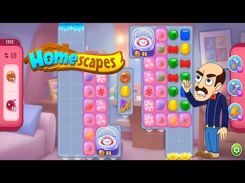 Homescapes - Level 1213 Super Hard Level Gameplay Walkthrough - New Update