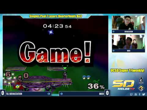 UCSD Super Triweekly Singles Pool 7: TG | Devastation vs. Mixx - SSBM