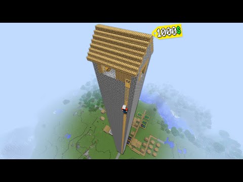 $1000 SECRET SPACE TOWER HOUSE - Minecraft