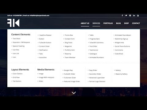 3rd YouTube video about how to add the subdivided column menu in woocommerce