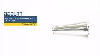 Tri-Clamp Concentric Reducer Pipe – 3A – 3” – 1-1/2” SKU #D1140625