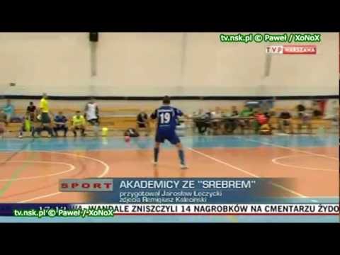 tv.nsk.pl 2012-09-03 Srebrny medal Mistrzostw Polski AZS w futsalu dla UW