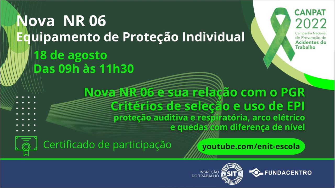 Nova NR 06 - Equipamentos de Proteção Individual