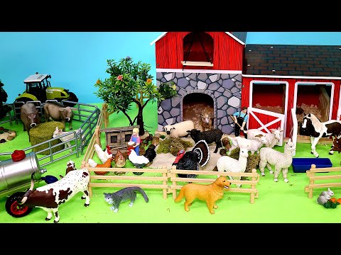 Fun Farm Diorama and Barnyard Animal Figurines