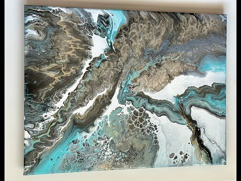 Pouring/Fluid acrylic. DecoArt Americana Extreme Sheen metallic acrylic paint.