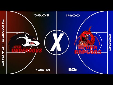 UNDERDOGS X ALPHA RAPTORS - NCB SUMMER LEAGUE +35 MASCULINO 2022