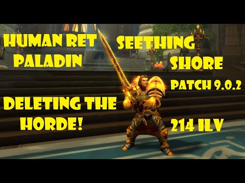 Human Ret Paladin PVP BG 9.0.2 [Shadowlands] - Deleting the Horde on the Shore!