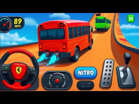 Crazy Bus Mega Ramp Impossible Racing Bus Stunts Impossible Tracks Android Gameplay Video P-03 #7