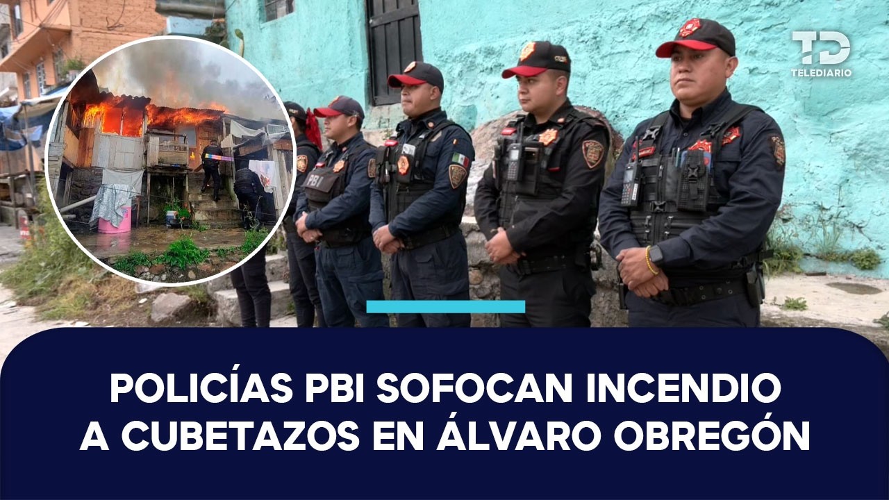 Elementos de la PBI ayudan a sofocar incendio en vivienda de la Álvaro Obregón
