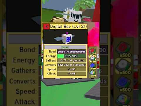 Maxed Out Digital Bee! All Drives! #roblox #beeswarmsimulator #beesmas #robloxedit #beeswarmsim