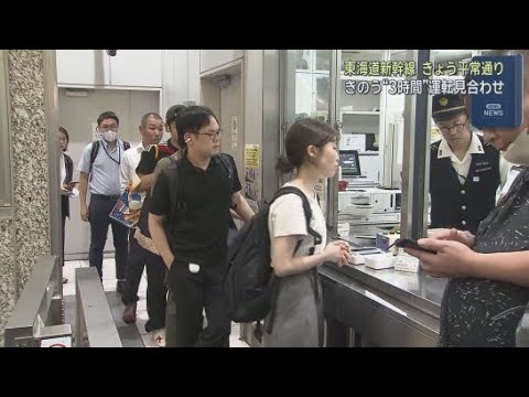 YouTube Video 東海道新幹線　２０日は平常通り運行　１９日にＪＲ浜松駅の人身事故でおよそ３時間にわたって運転見合わせ