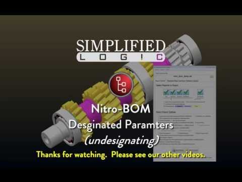 Nitro-BOM, Designated Parameters, UNDESIGNATE