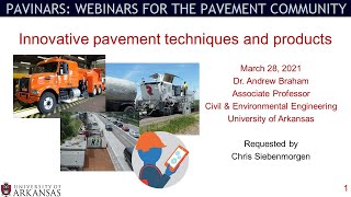 Pavinar: Innovative pavement techniques and products