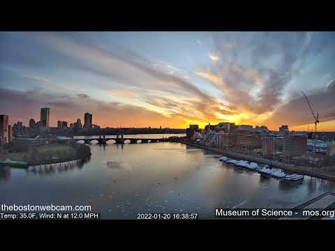 A beautiful Sunset Timelapse - Boston 01-20-2022