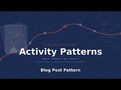 Thumbnail for Developer Relations Activity Patterns: Episode 10 - The Blog Post Pattern