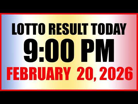 Lotto Result Today 9pm Draw February 20, 2026 Swertres Ez2 PCSO