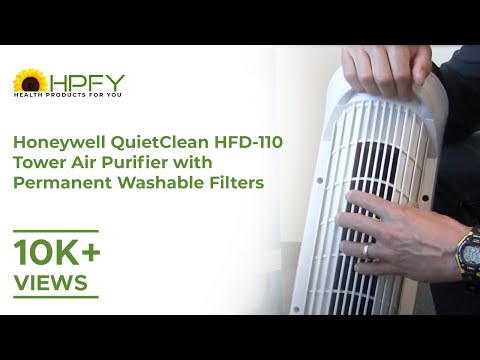 Honeywell quietclean hfd110 tower air purifier with permanen...