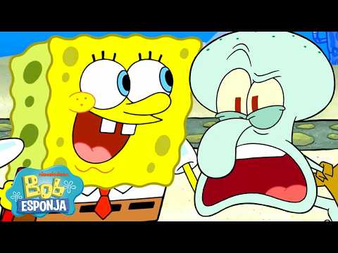 Bob Esponja | 3 Horas da Dupla Bob Esponja e Lula Molusco 🧽🦑 | Bob Esponja em Português