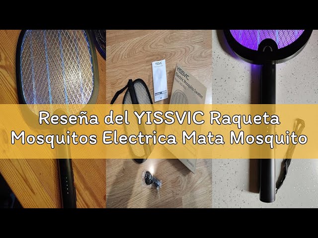 Vídeo relacionado con YISSVIC Raqueta Mosquitos Electrica Plegable 2PCS 2 en 1 4000V 1800mAh