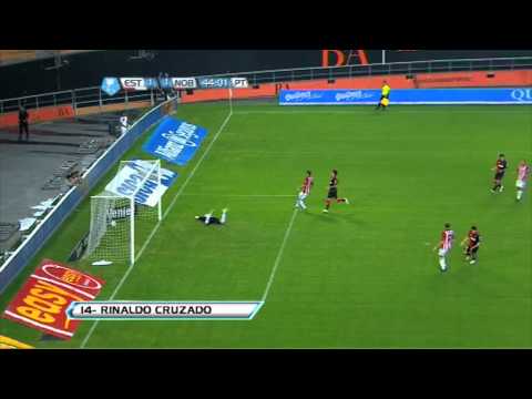Gol de Cruzado. Estudiantes 1 - Newell's 1. Fecha 5. Torneo Final 2013. Fútbol Para Todos