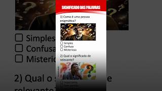 Quiz sobre o Significado das Palavras