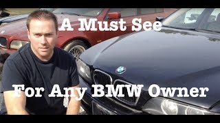 How to open stuck jammed hood from broken cable BMW e39 e38 or X5 BEST WAY in under 30 seconds !!!