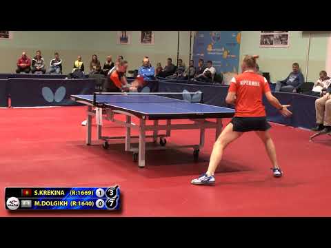 1.KREKINA - DOLGIKH #RUSSIAN #Championships #tabletennis #настольныйтеннис