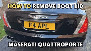 Maserati Boot (Trunk) Lid Removal - Step by Step #maserati