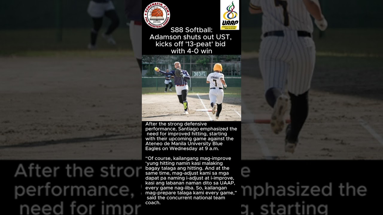 UAAP Women's Softball:  Adamson shuts out UST