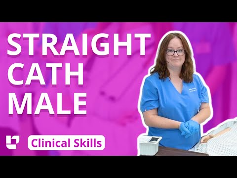 Straight Catheter Insertion on Male - Clinical Nursing Skills | @LevelUpRN​