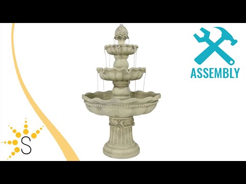 3 Tier Pineapple Outdoor Fountain Lightweight EASY Assembly Choose Color - FC-73903