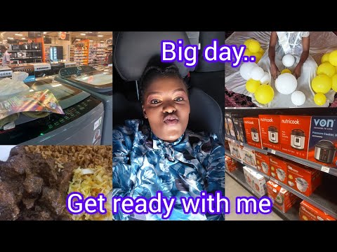 Get ready with me for the big day//gift wrapping//shopping+glamming