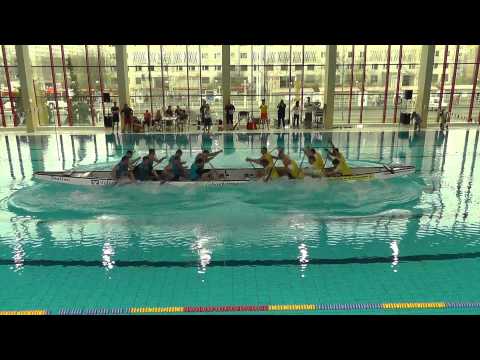 5. Hallescher Drachenboot Indoorcup - Rennen 28 - Geiseltaler Searunners 1 vs. VGF-Dragons