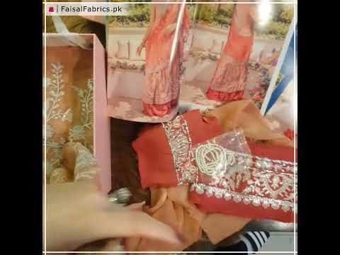 MUSHQ Monsoon Wedding Unstitched Luxury Chiffon 3Pc Suit - PORCELAIN ROSE