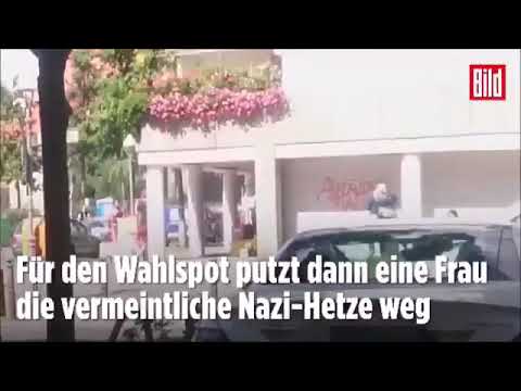 Die Linke lässt Hakenkreuze malen um gegen Nazis demonstrieren zu können