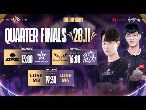 ONE vs 1S | FW vs BAC | 1S vs FW | QUARTER FINALS | AIC 2025 (28/11)