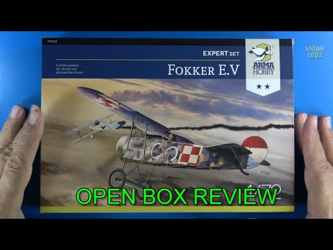 Arma Hobby Fokker E. V Scale Model Kit Open Box Review