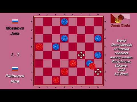 Platonova Irina (RUS) - Mosalova Julia (RUS). World Draughts-64_women. Semifinal.