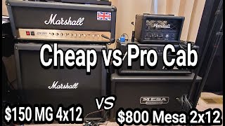 Video thumbnail for Cheap vs Pro Guitar cab Comparison - Marshall MG $150 vs MESA Rectifier $800 by DickieRadd